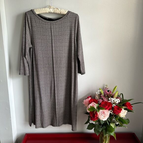 J.Jill Wearever Black/White Dress - Picture 1 of 5